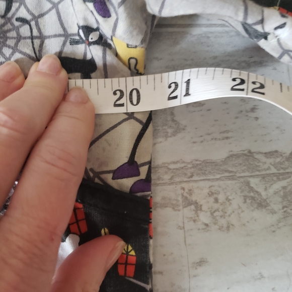 Halloween Scrub Top Ghosts, Spiders, Haunted House - Picture 7 of 7